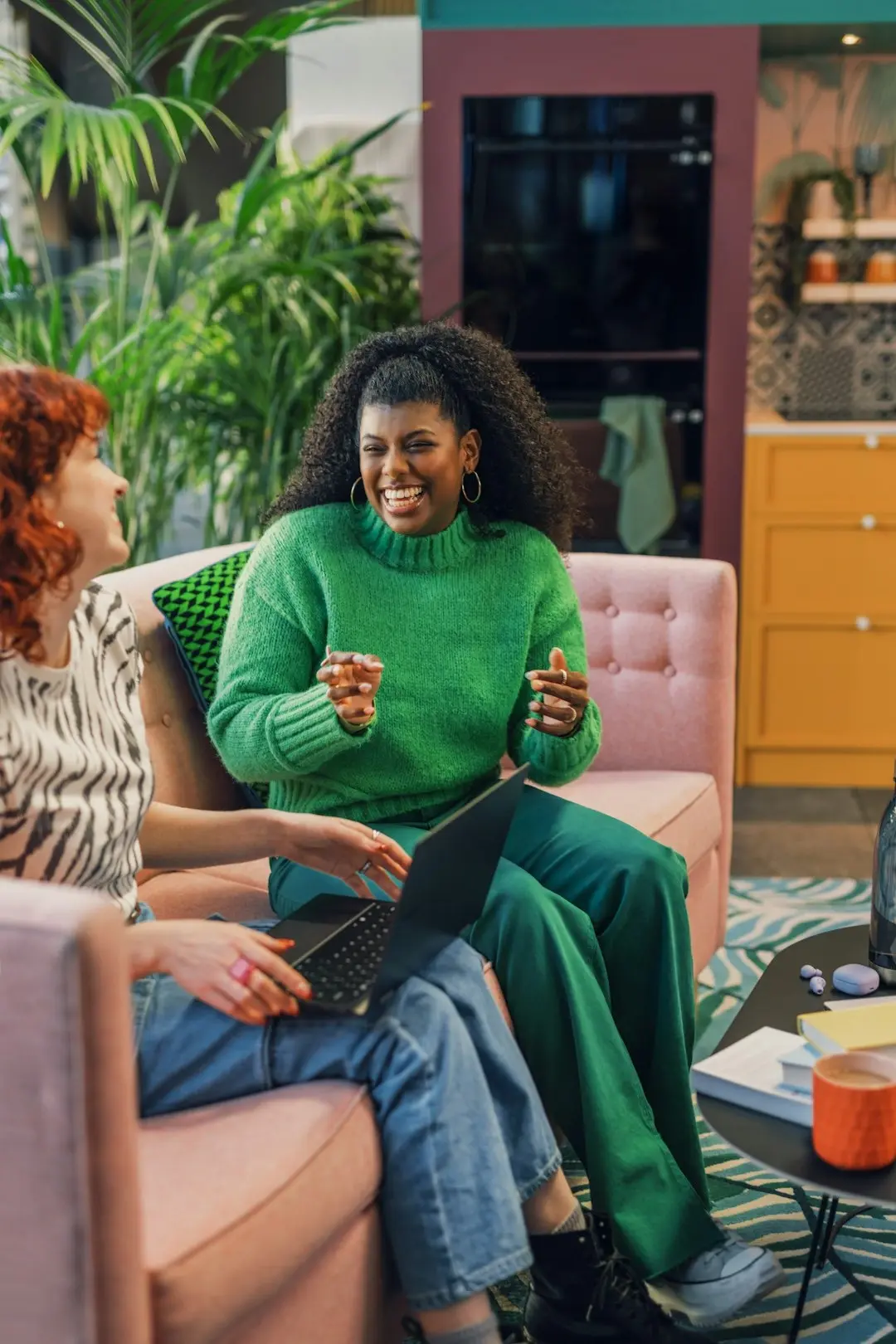 Entrepreneurs networking together at a community business event